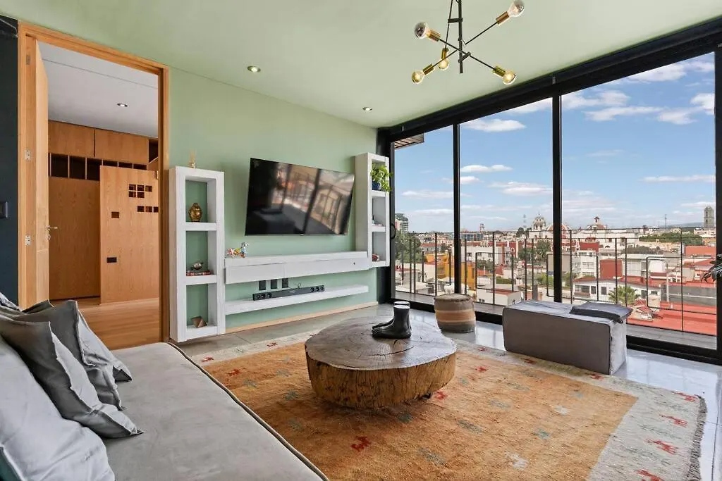 公寓 普埃布拉Penthouse Nuevo Con Terraza En Zona Centro Historico公寓