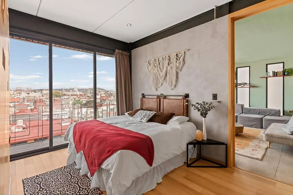 公寓 普埃布拉Penthouse Nuevo Con Terraza En Zona Centro Historico公寓 墨西哥